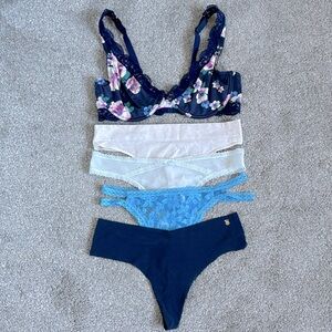 Aerie Bra and Assorted 4-Panty Set